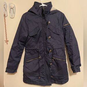 Glamsia Lined Zipper & Button Coat